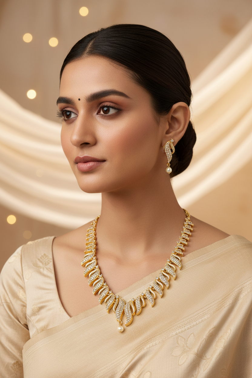 Premium Gold AD Necklace