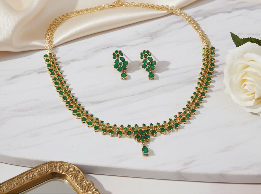 Premium Green AD Necklace