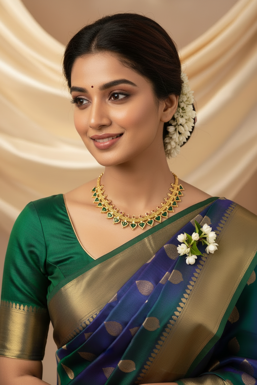 Premium Green Palak Necklace 