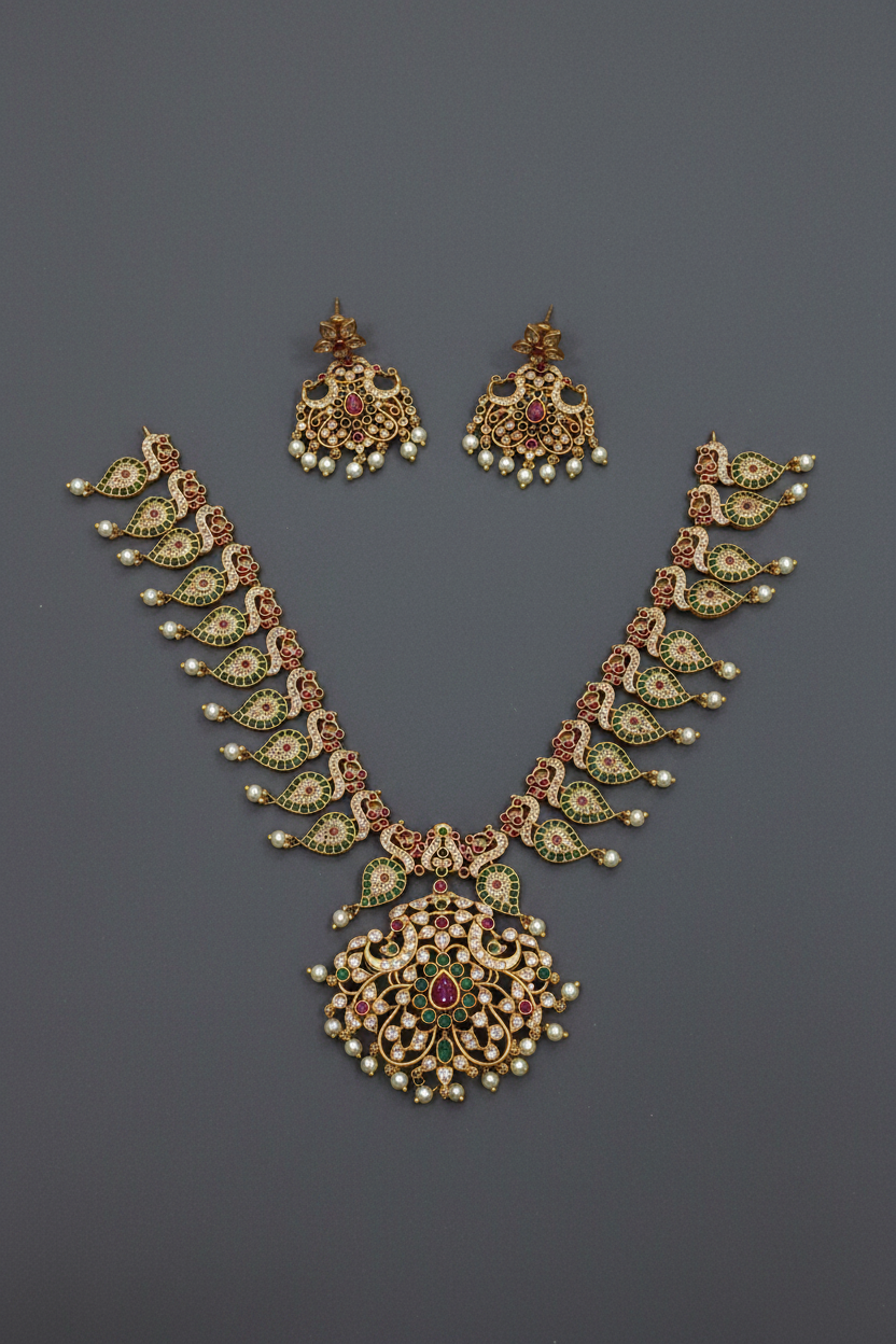 Premium Green Ruby Necklace 