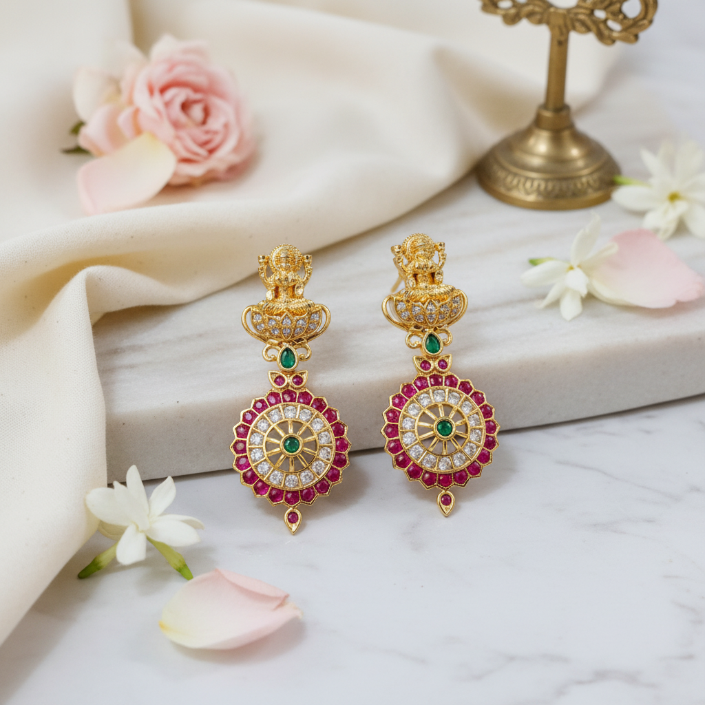 Premium Lakshmi Kemp Earring