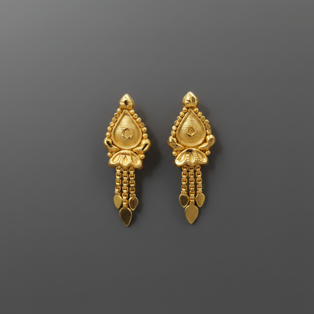 Premium Lotus Gold Studs