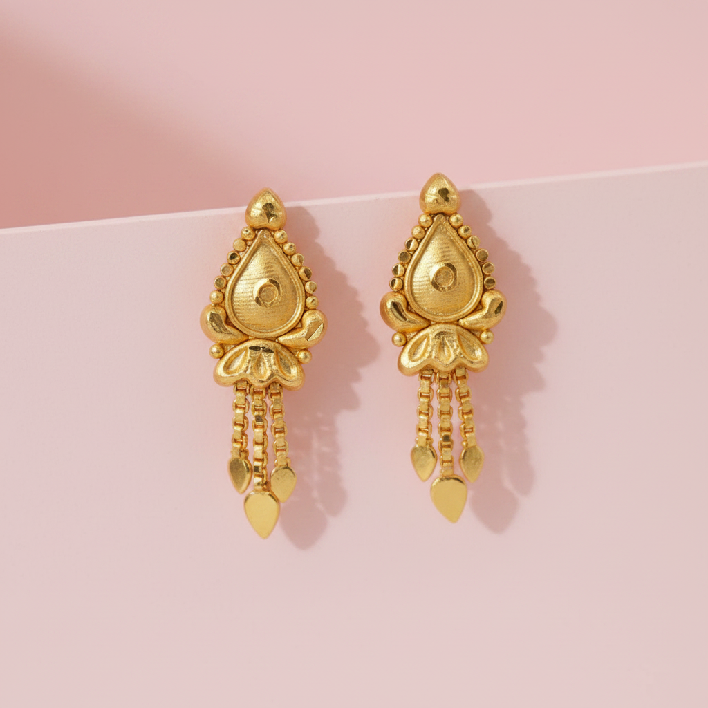 Premium Lotus Gold Studs