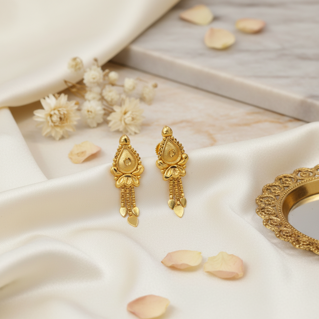 Premium Lotus Gold Studs