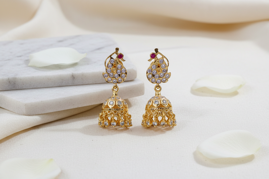 Premium Peacock Impon Jhumka