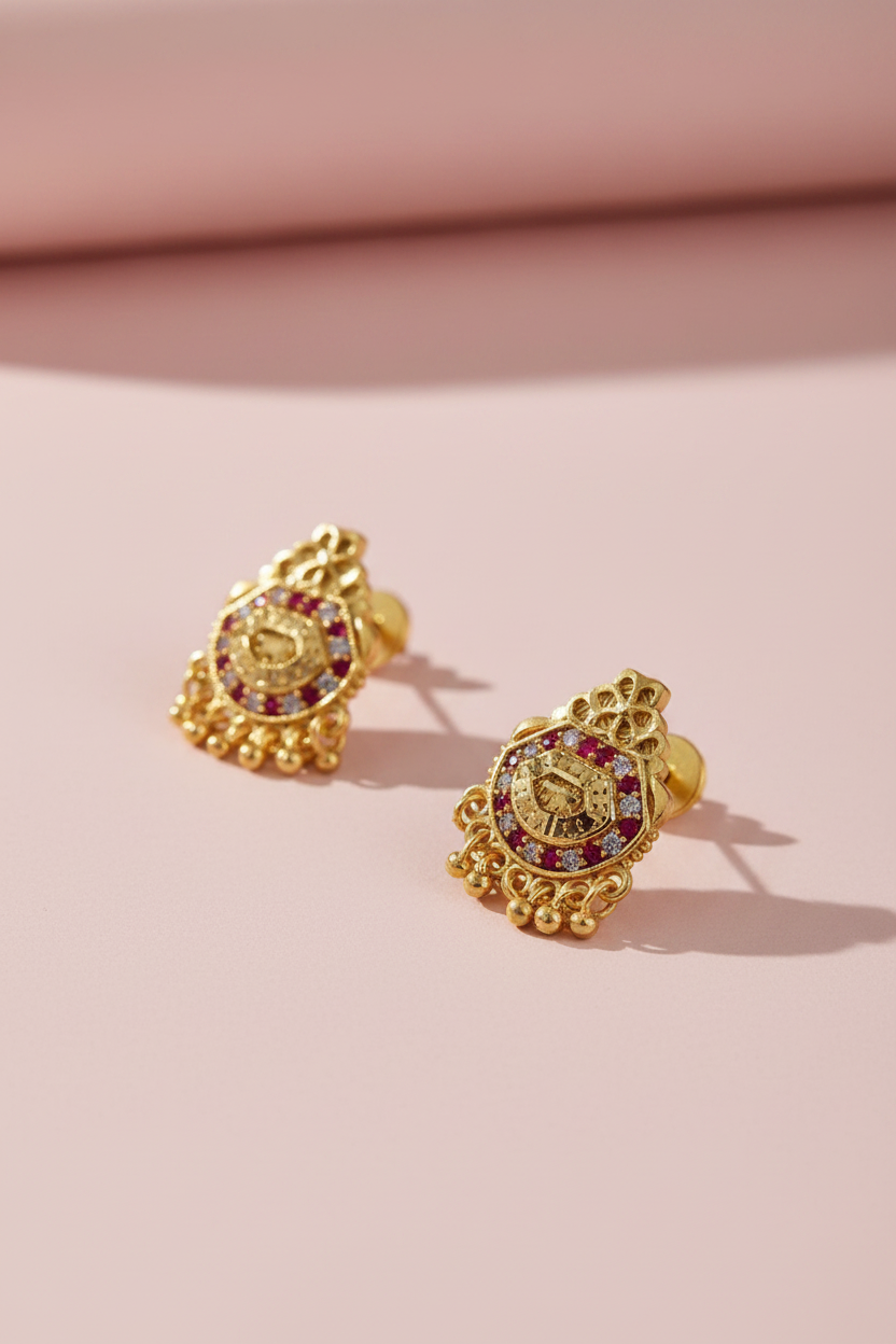Premium Red Stone Studs