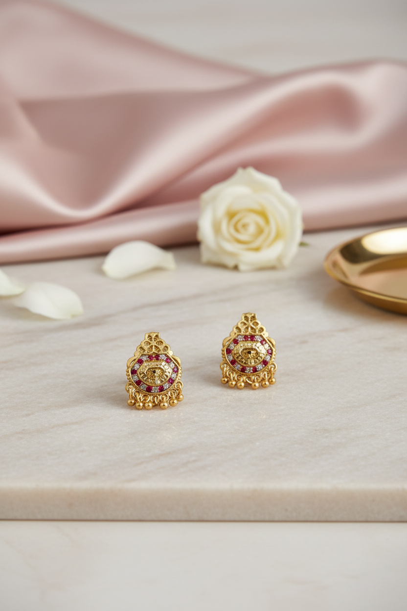 Premium Red Stone Studs