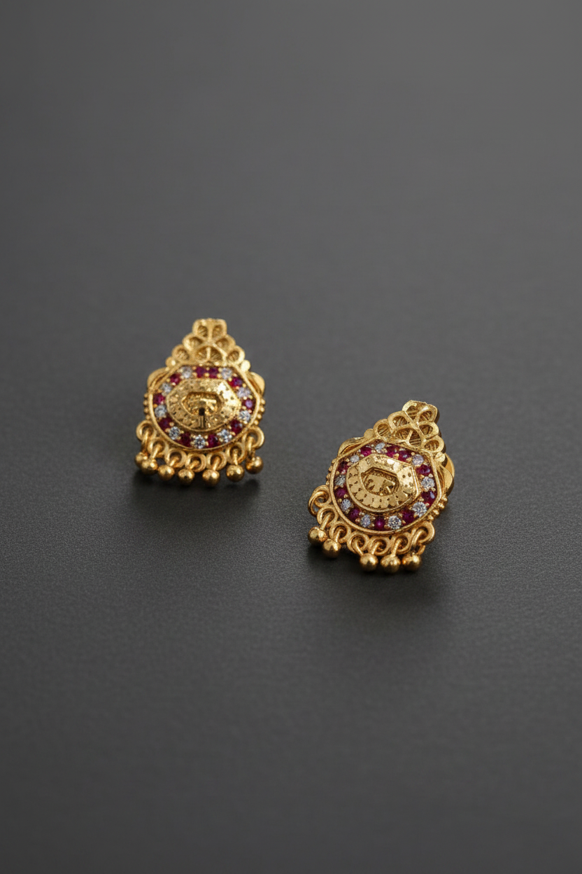 Premium Red Stone Studs