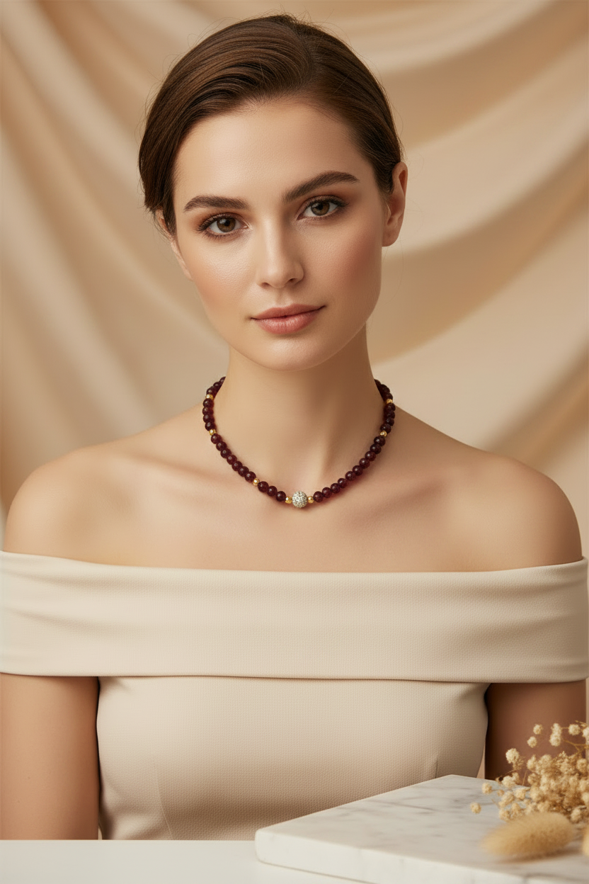 Red Pumpkin Beads Chain