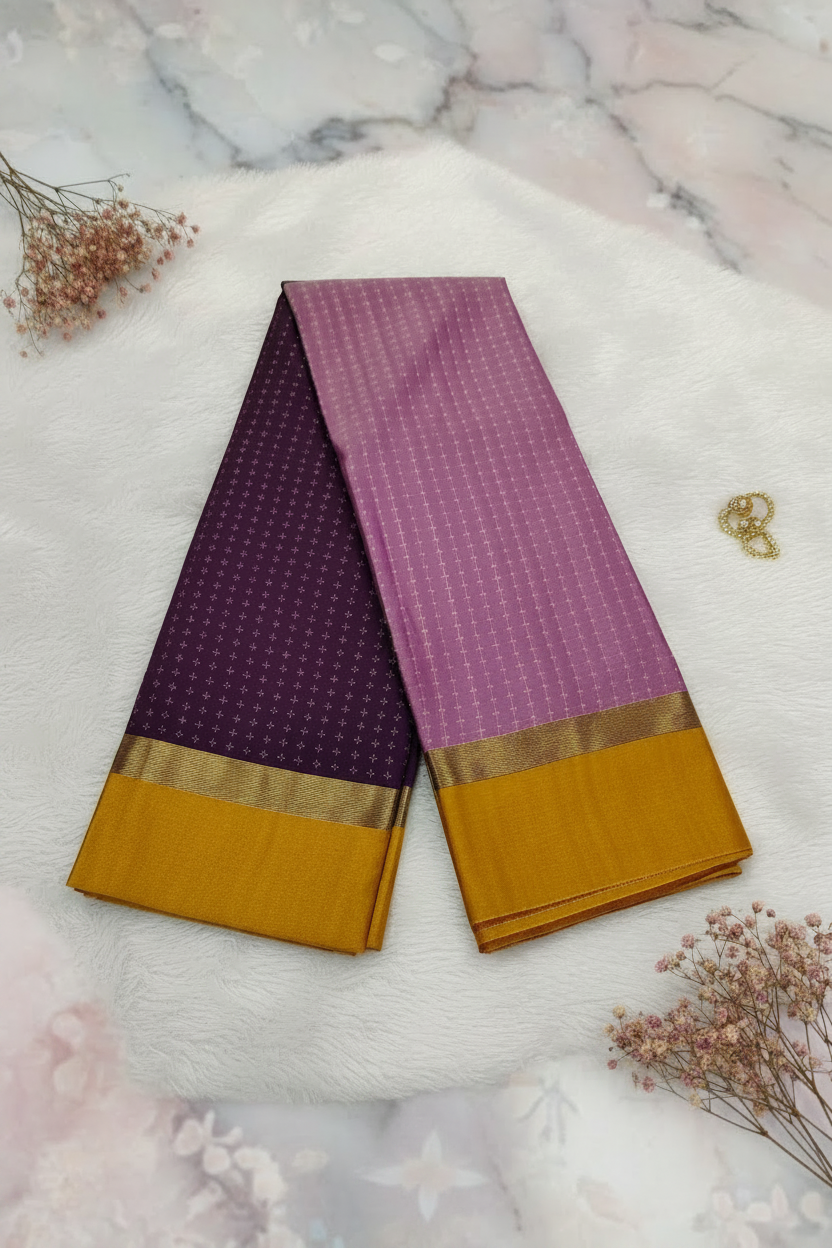 Purple & Lavender Silk Saree 