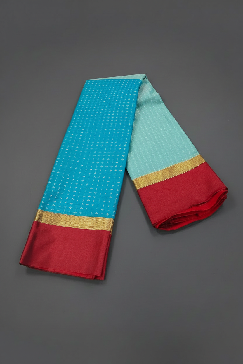 Rama Blue Silk Saree 