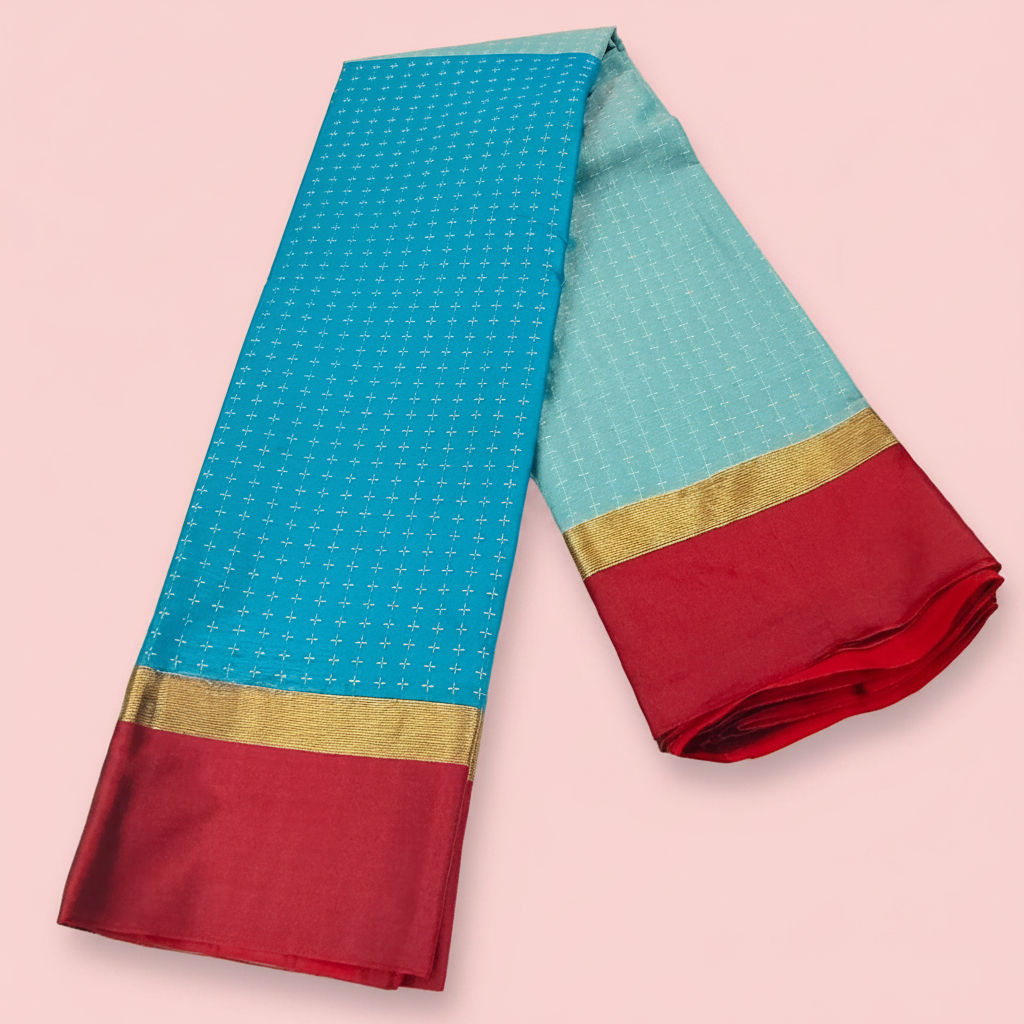 Rama Blue Silk Saree 