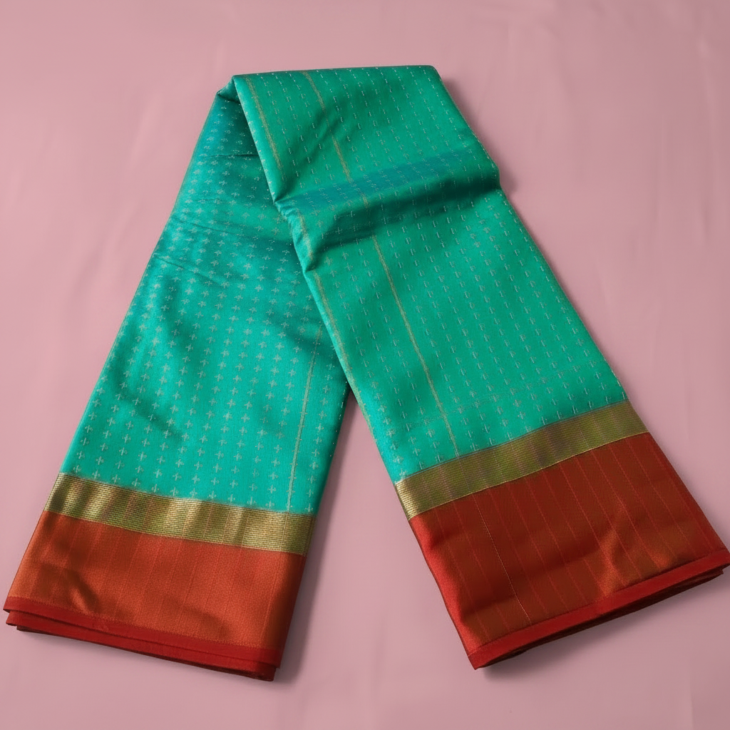 Rama Green Silk Saree