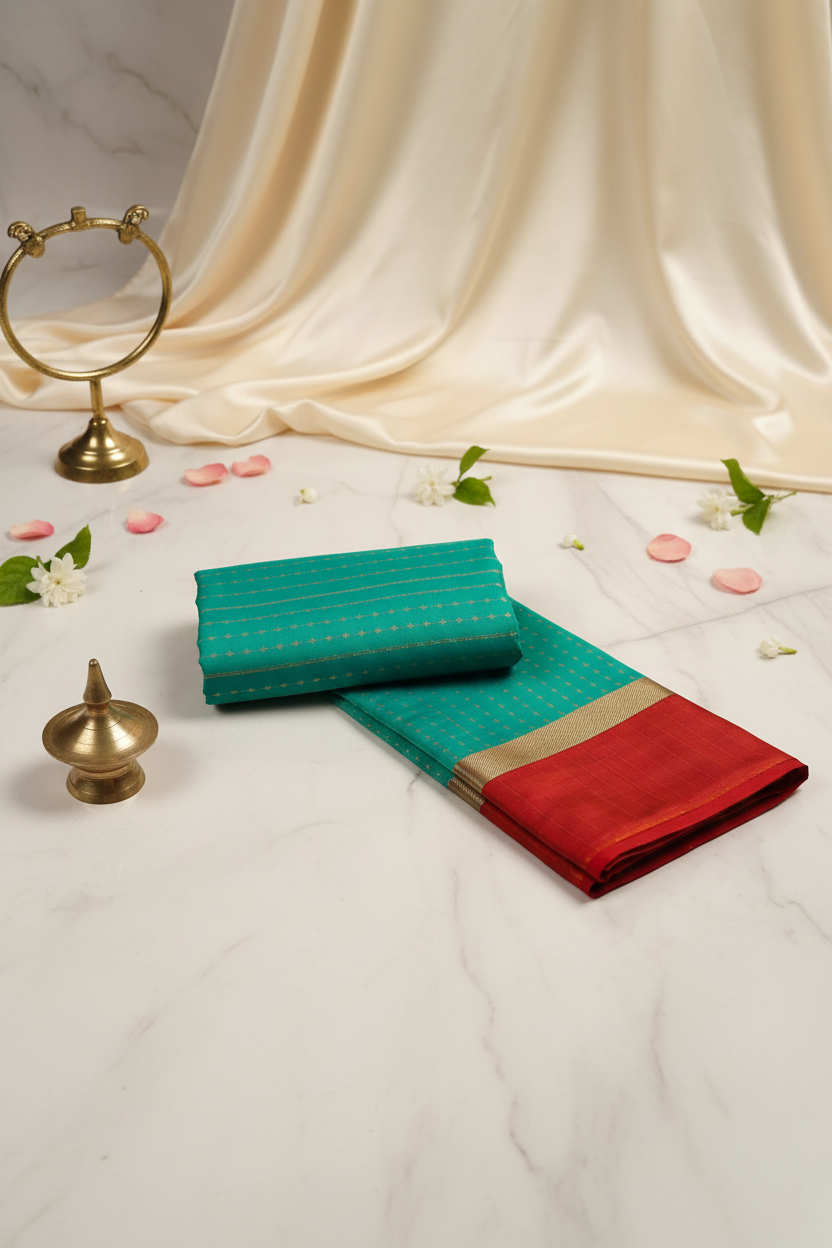 Rama Green Silk Saree