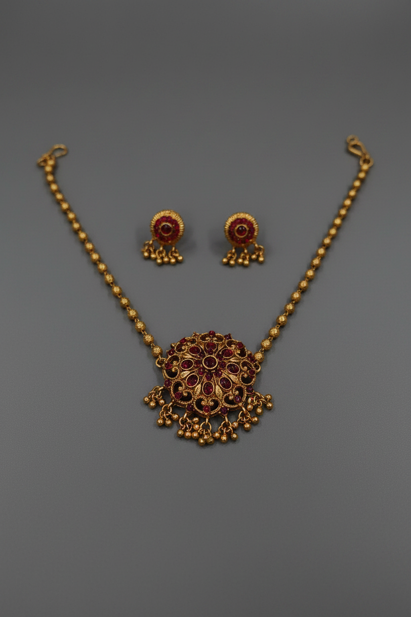 Red 2in1 Choker Necklace 