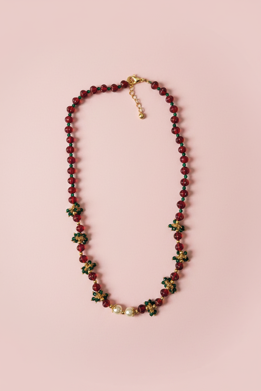 Red AD Pumpkin Beads