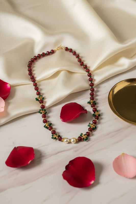 Red AD Pumpkin Beads