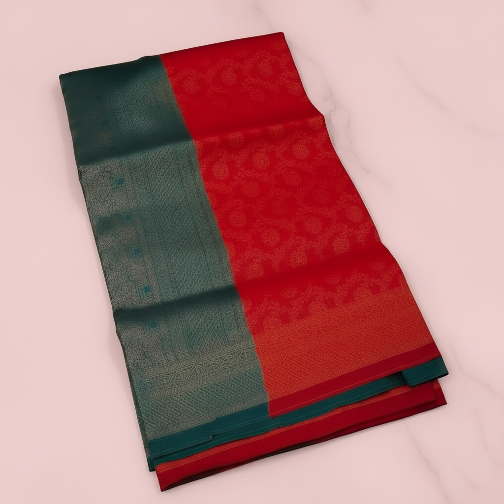 Red Drape Magic Saree