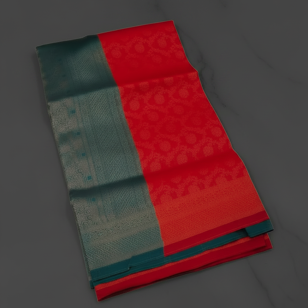 Red Drape Magic Saree