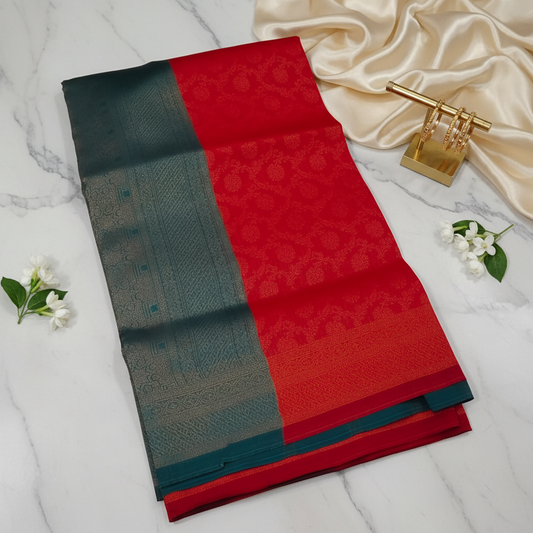Red Drape Magic Saree