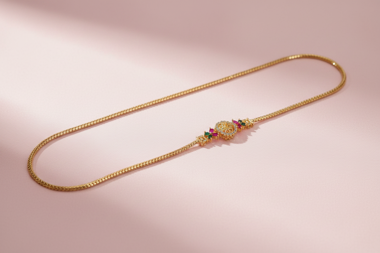 Red Green Lakshmi Chain 
