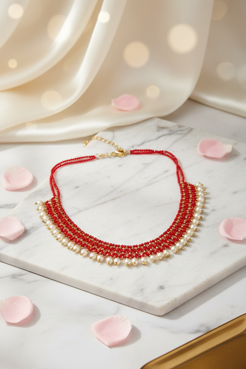 Red Jali Mala Chain