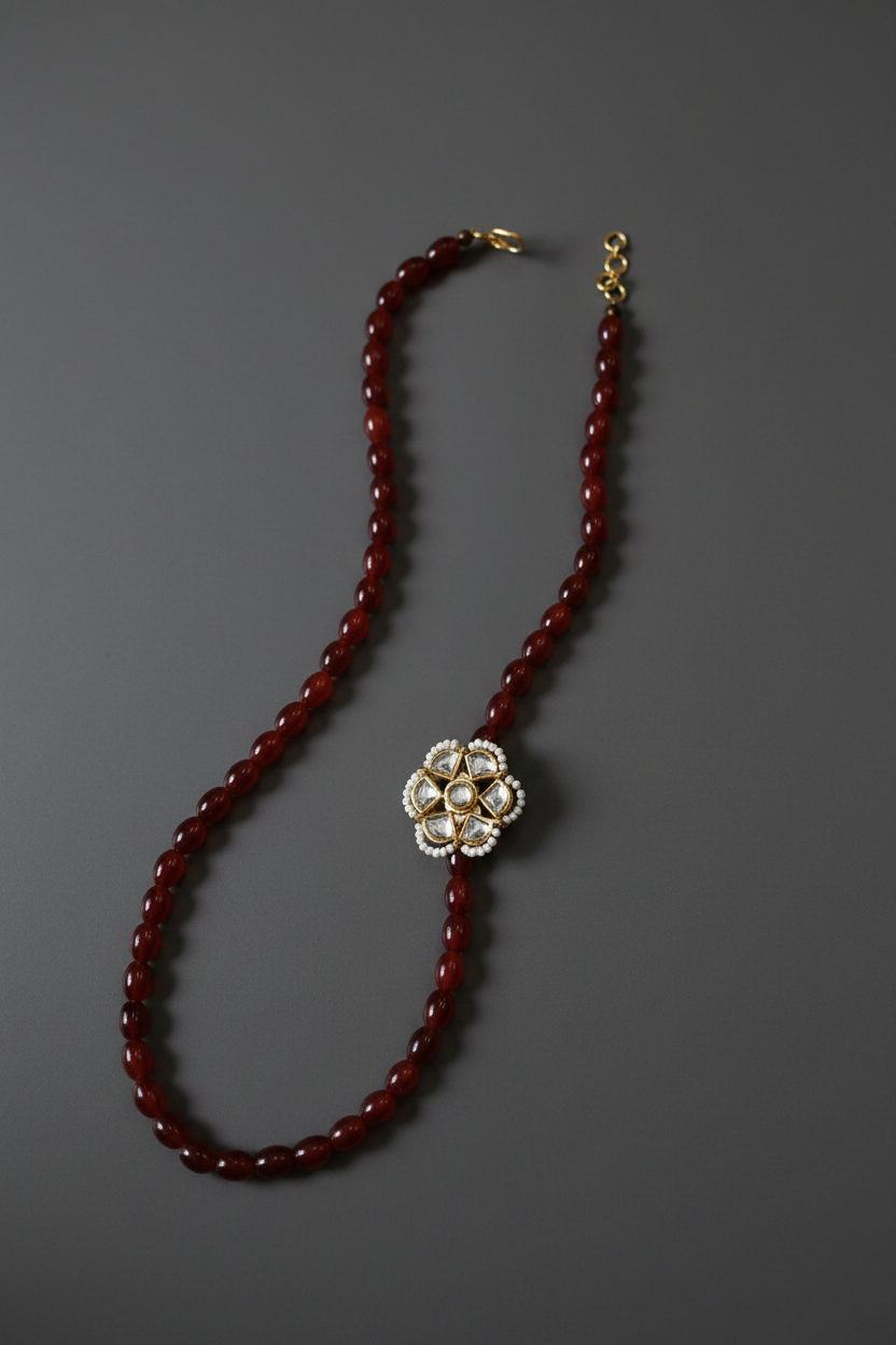 Red Mop Glass Beads