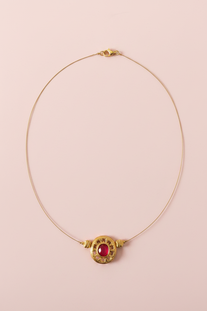 Red Oval Invisible Chain 