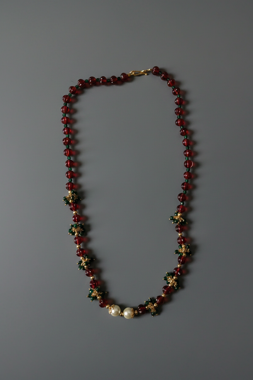 Red AD Pumpkin Beads