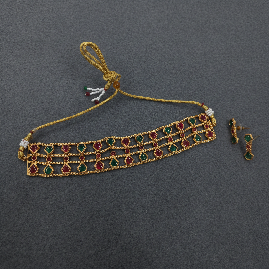 Red & Green Layer choker