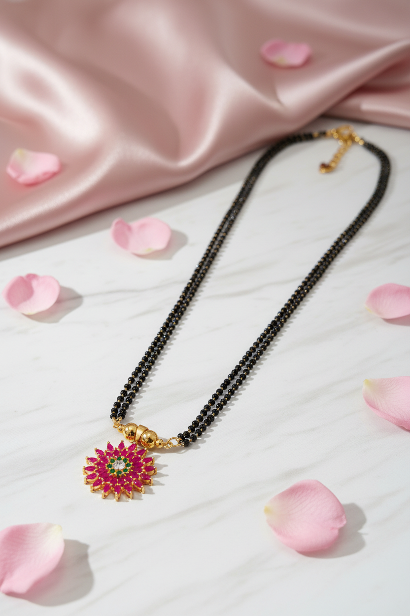 Red stone Mangalsutra 