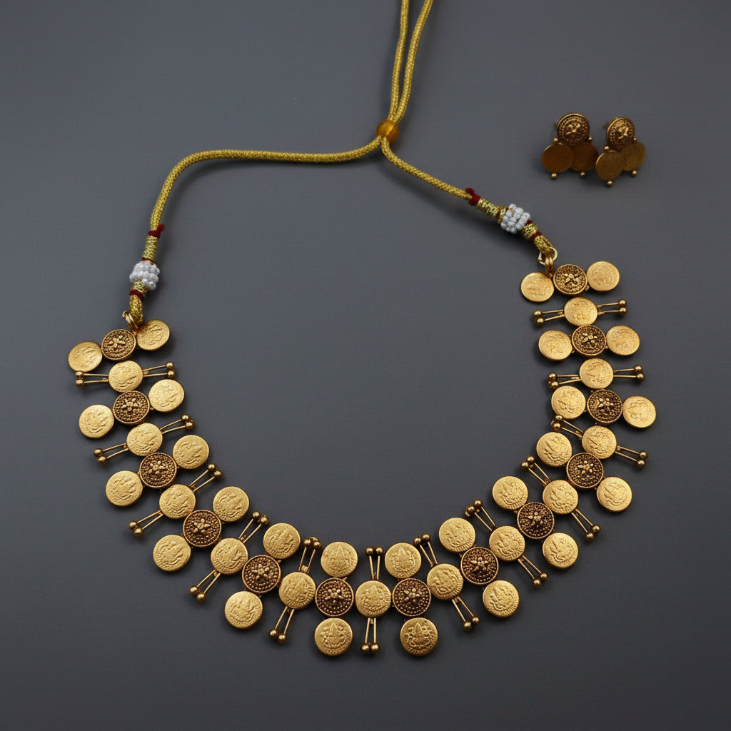 Reversible Gold Coin Necklace