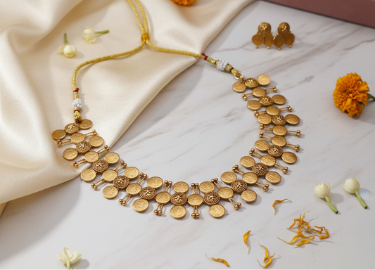 Reversible Gold Coin Necklace