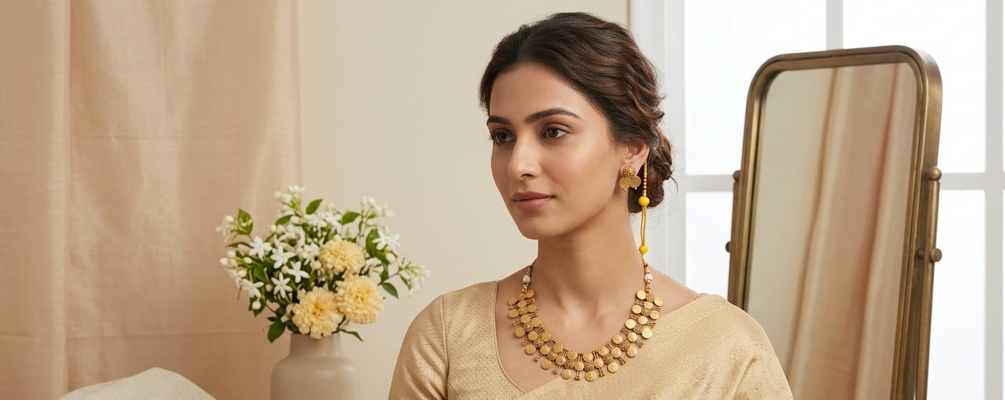 Reversible Gold Coin Necklace