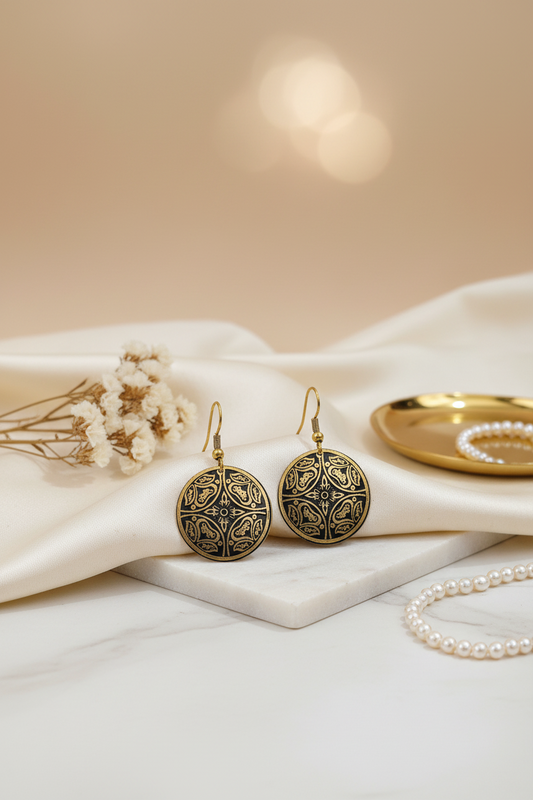 Round Mandala Earrings 