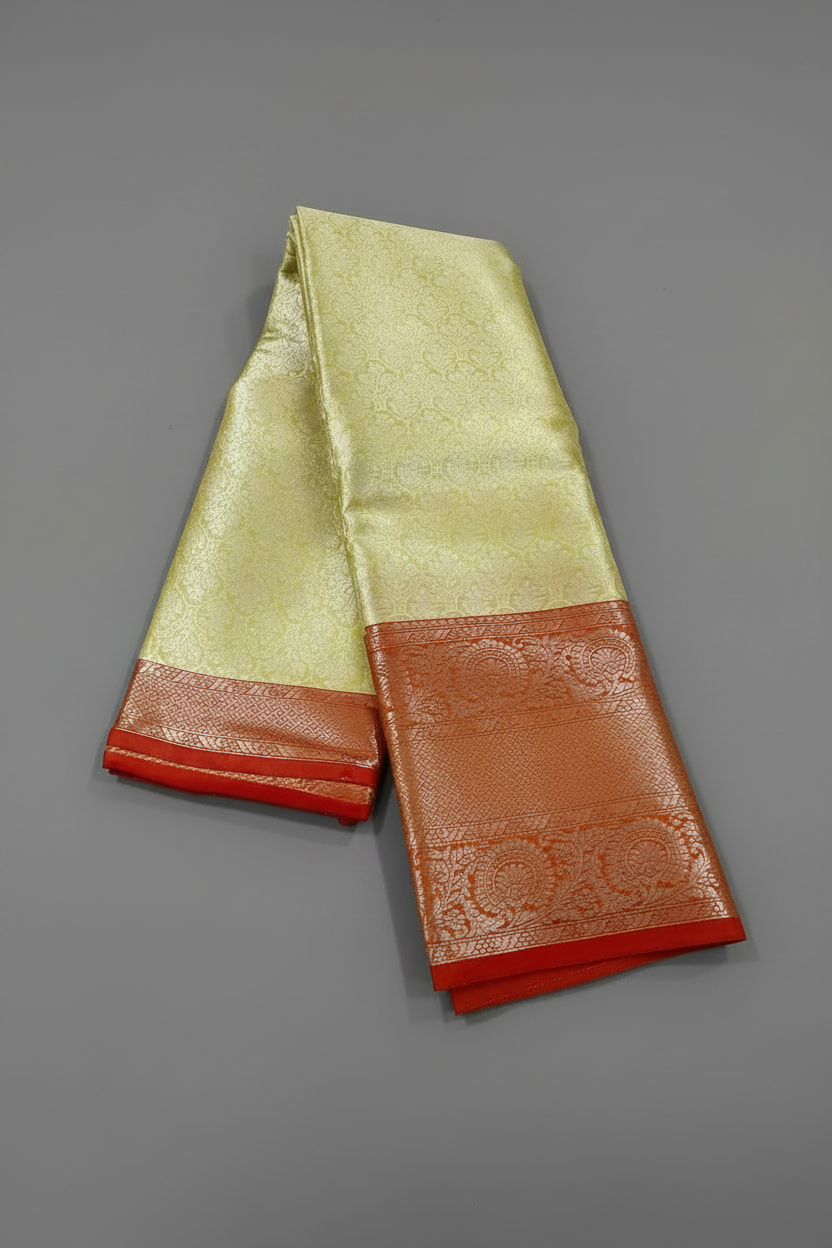 Sandal Silver Zari Saree 