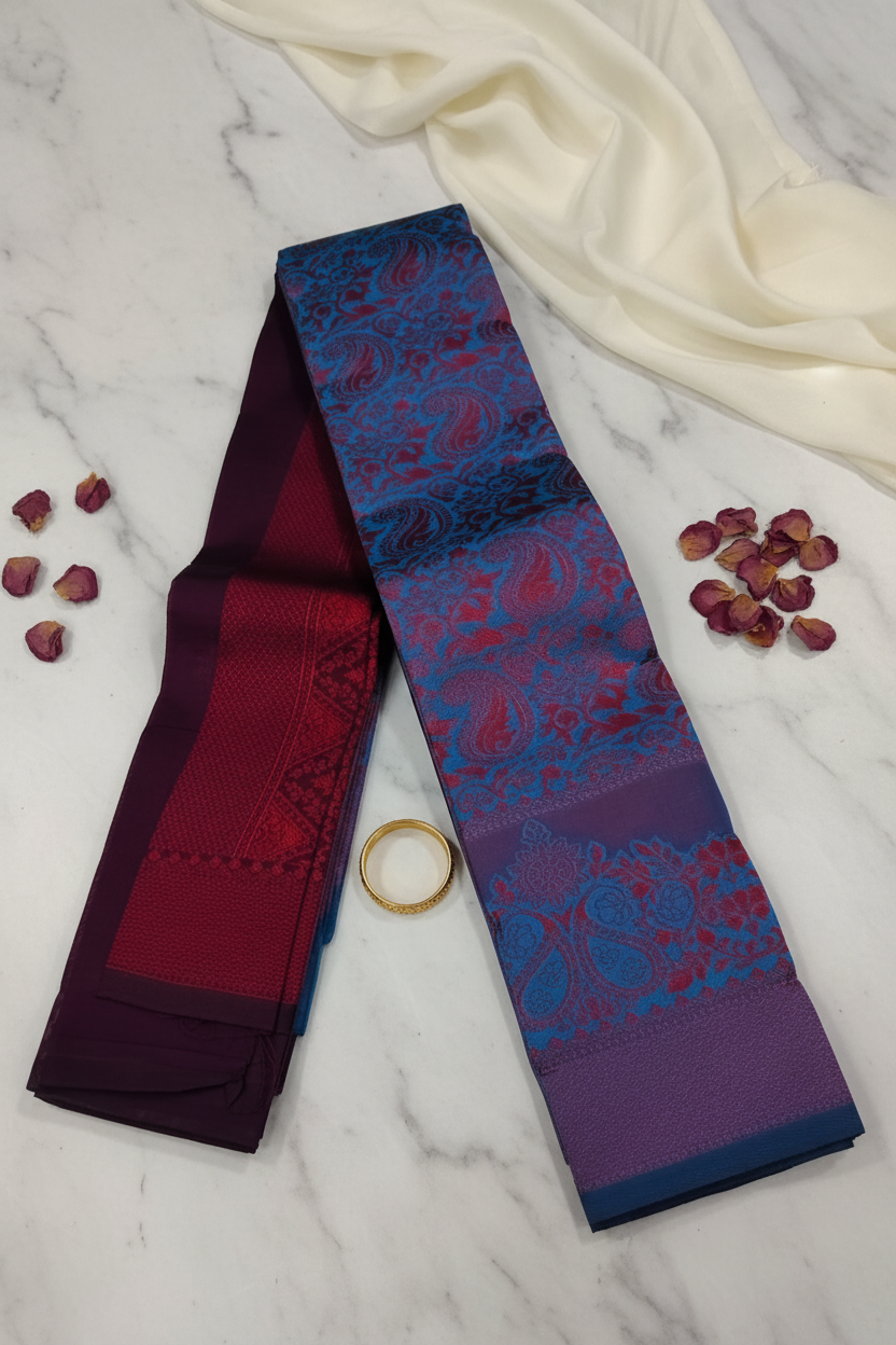 Sapphire Blue Kubera Saree