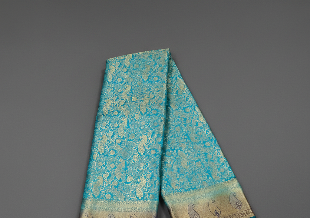 Sky Blue Banarasi Saree
