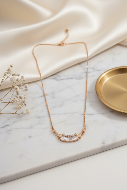 Stone Rose Gold Chain 