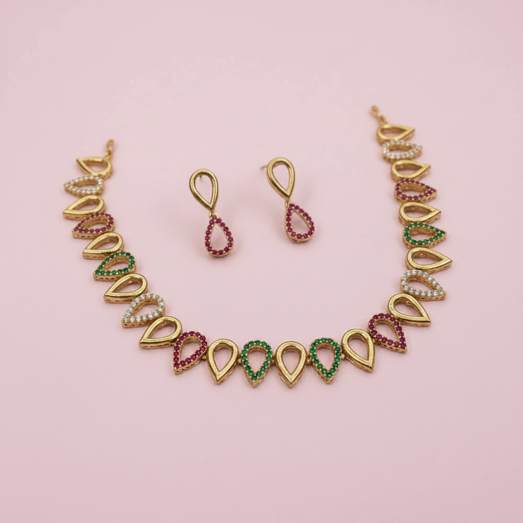 AD Tear Drop Necklace