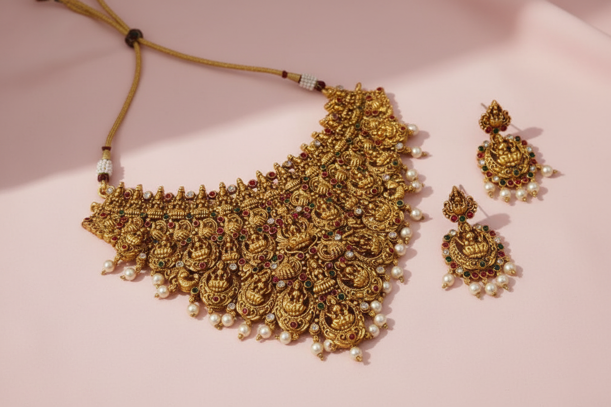 Bridal-Temple-Matte-Choker