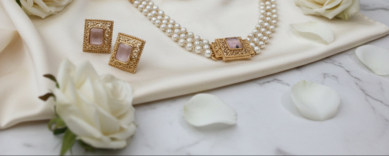 Three Layered Pink Choker