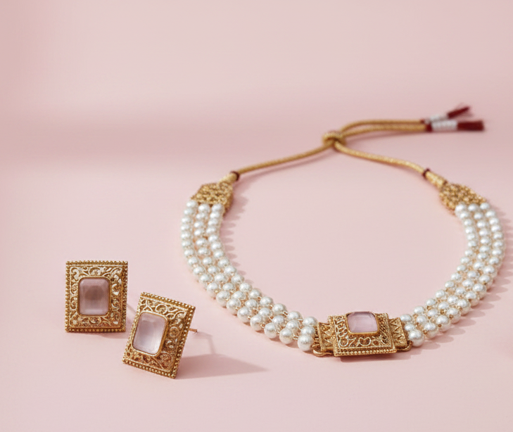 Three Layered Pink Choker