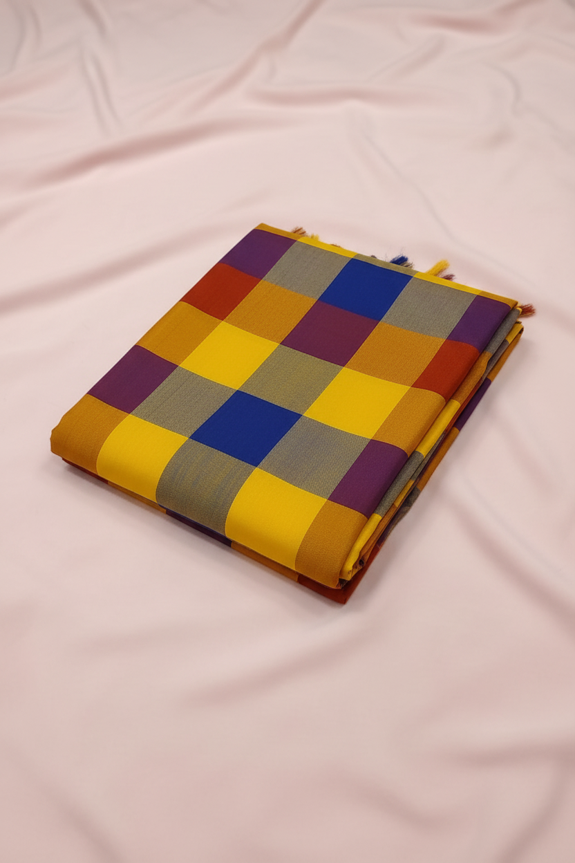 Traditional Fancy Checks Saree