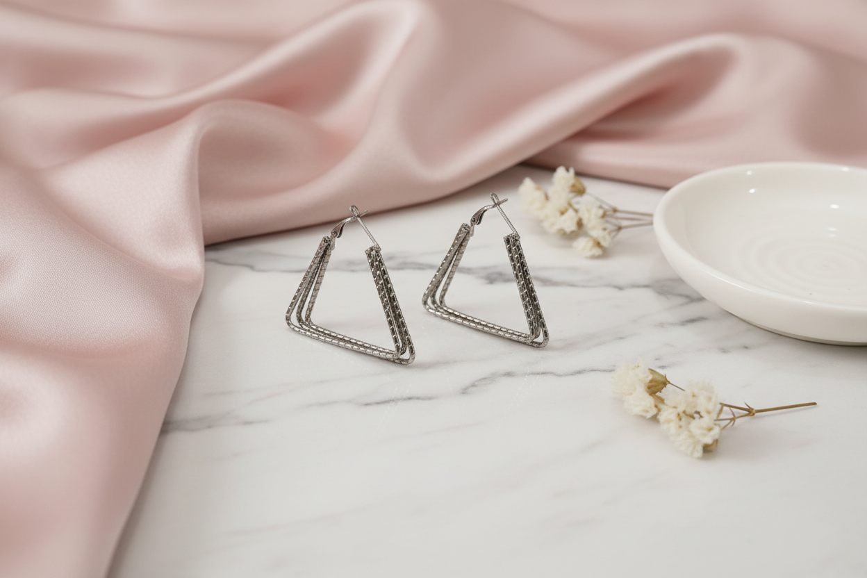 Triangle Hoop Earrings 