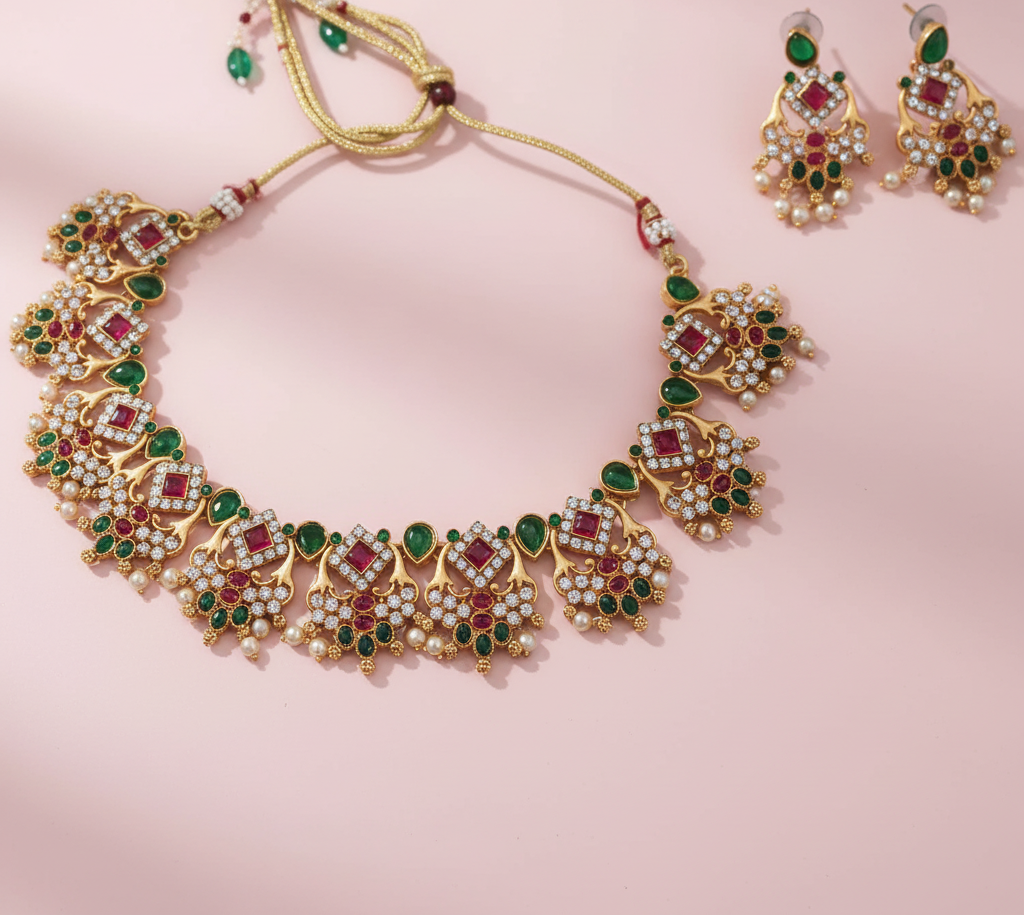 White Stone Kemp Necklace