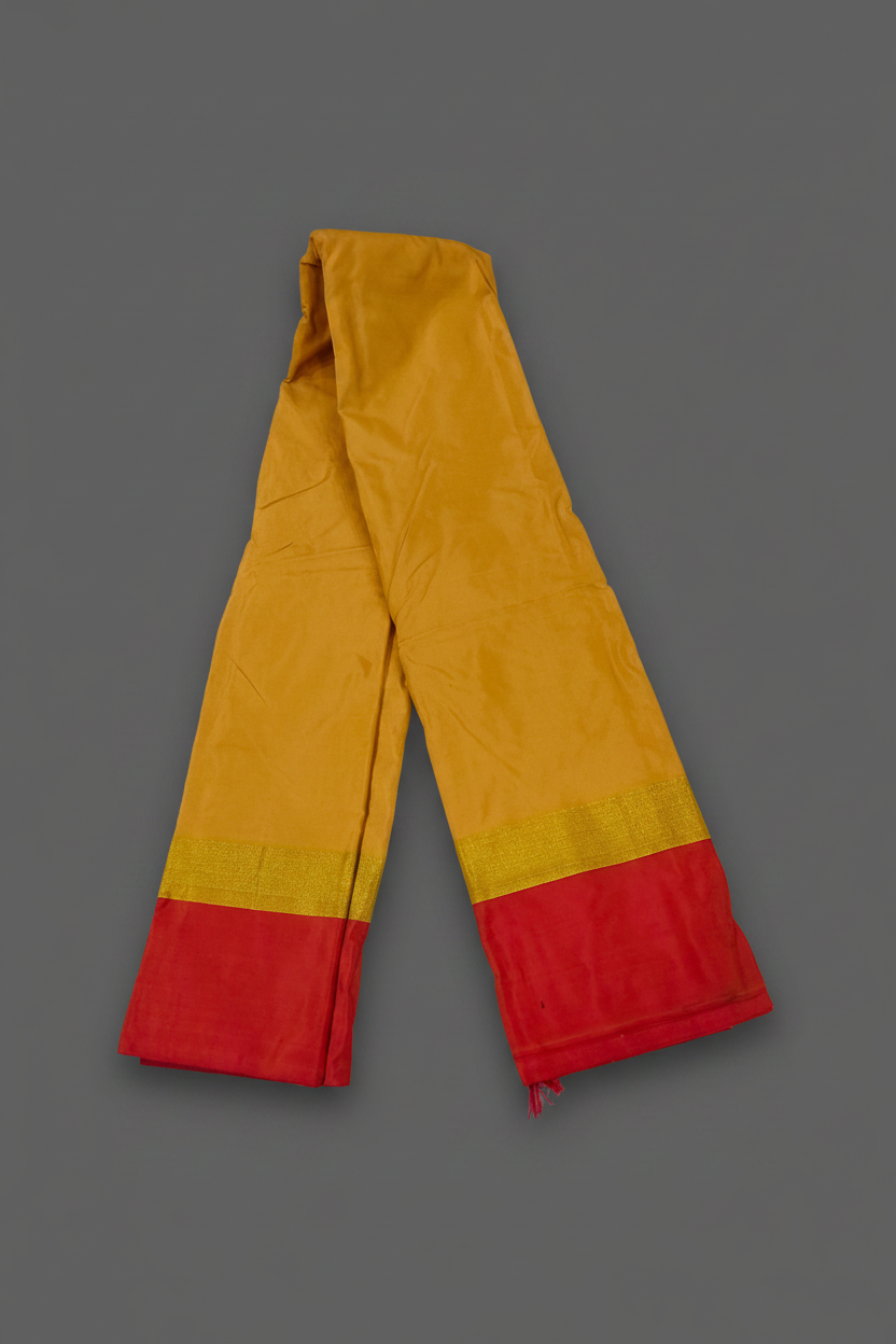 Yelllow Plain Poly Silk