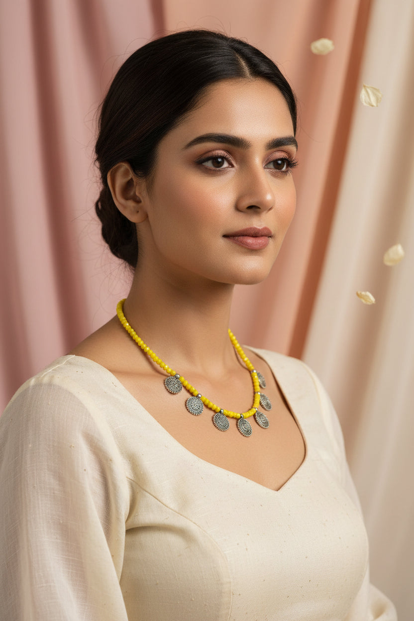 Yellow-Crystal-Bead-Chain