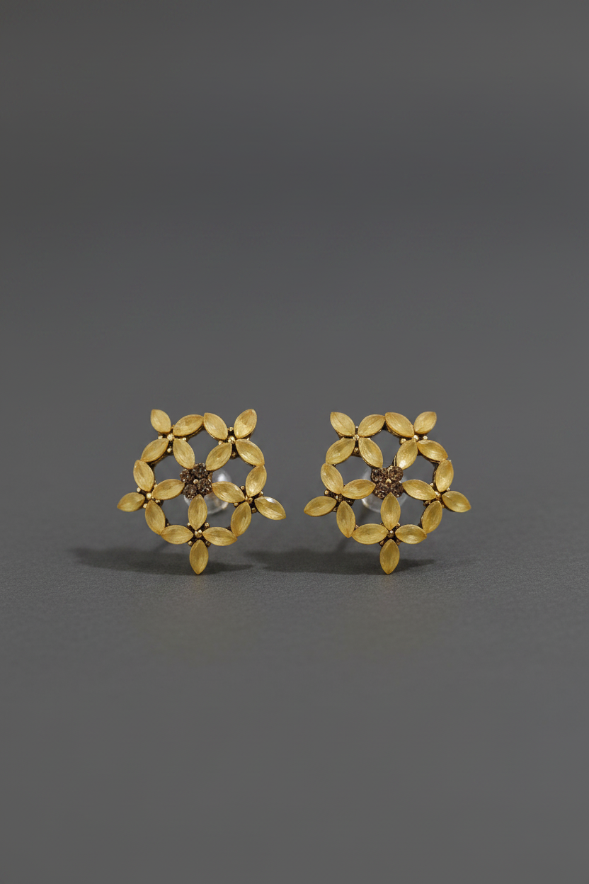 Yellow Floral Fancy Earrings