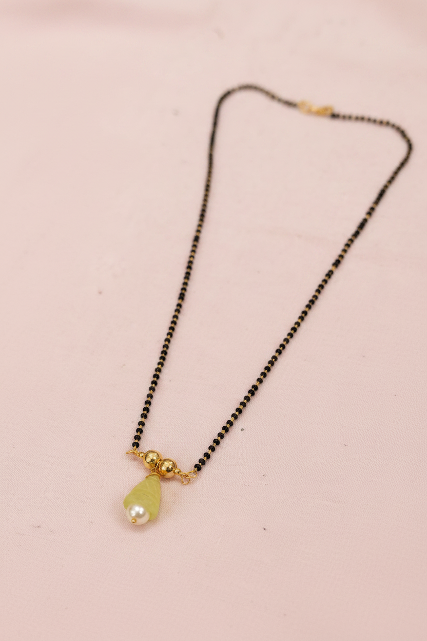 Yellow Jhumka Mangalsutra 